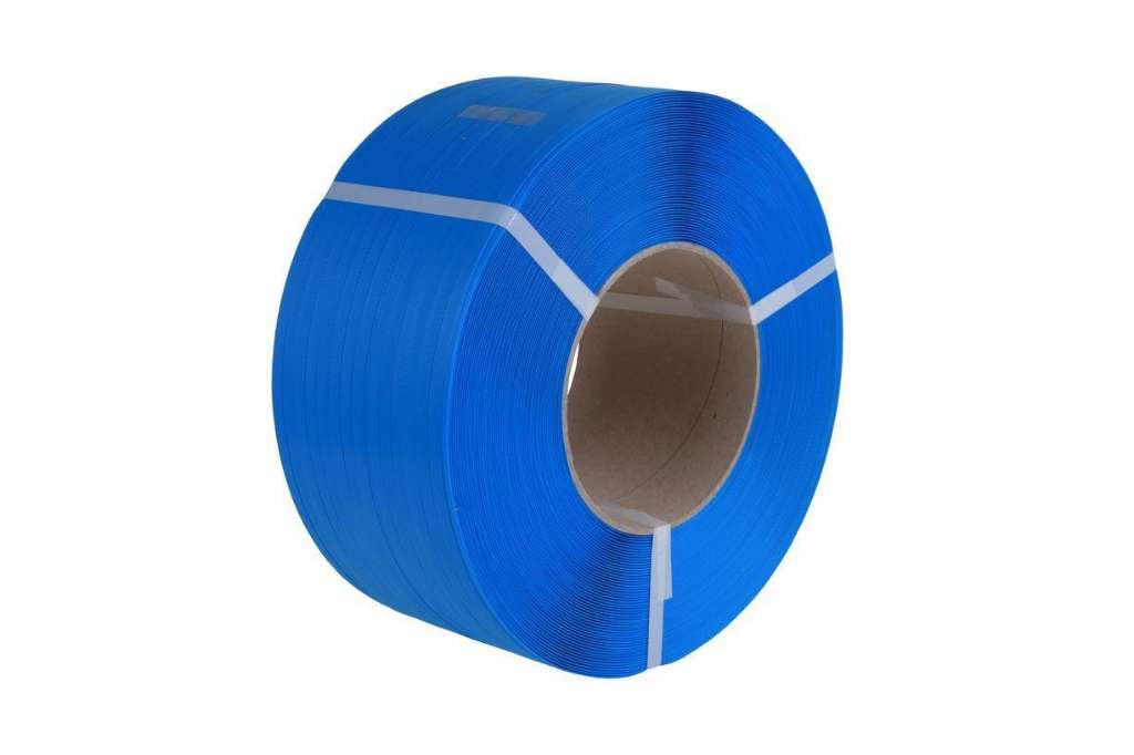 Afbeeldingen van Rol PP band 12mm / 3.000 meter 55mu blauw (kern 200mm)