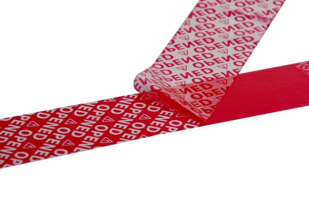 Afbeeldingen van Security tape 50mm breed / 50 meter lang, rood